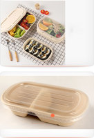 Boîte à lunch personnalisée au micro-ondes Boîte à bento écologique en paille de blé biodégradable en fibre de blé pour enfants Ensembles de boîtes à lunch pour enfants
