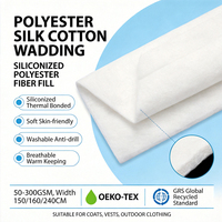 Ouate en polyester siliconée pour doublure de protège-tibias, rembourrage confortable, non agglomérant, respirant