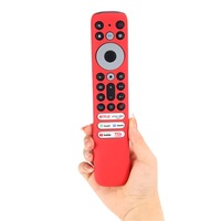 Cubierta de control remoto de silicona anticaída TCL RC902VFMR1, color luminoso con diseño engrosado ahuecado, aprendizaje de código fijo
