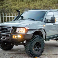 Pare-chocs arrière tout-terrain en acier modifié pour la chasse, avec marchepied latéral, compatible Land Cruiser LC100 (avant et arrière)