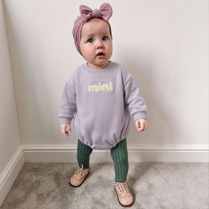 Hongbo OEM Embroidered Wholesale Baby Clothes <strong>Jumpers</strong> Newborn Cute Onesie Long Sleeve Mother and Me Outfits Romper Sweatshirts - Product Image 5