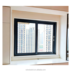 Fenêtre coulissante moderne en aluminium avec grilles de sécurité et double vitrage isolant pour usage extérieur dans la salle de bain et la cuisine - Product Image 6