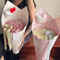 Kertas Kraft Hari Valentine Cina untuk Membungkus Buket Es Krim Mawar Perlengkapan Bunga DIY Penggunaan Industri Bunga