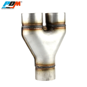 Tubo de escape <span class=keywords><strong>Y</strong></span> de acero inoxidable cruzado de entrada/salida de 3,0 "<span class=keywords><strong>y</strong></span> 12" de longitud - Product Image 1