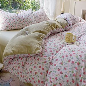 Wholesale 4pcs <strong>Queen</strong> King <strong>Bedding</strong> Sets Printed Cotton <strong>Bedding</strong> Set for Home Use - Product Image 1