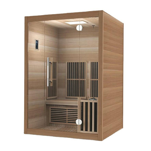 Luxus Glastür Sauna Dampfbad Kombination Panorama Infrarot Haus 1-2 Personen Innen kombination Sauna raum - Product Image 2