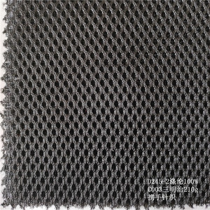 Nhà Máy Chuyên Nghiệp Tùy Biến 100% <span class=keywords><strong>Polyester</strong></span> Trọng Lượng Nhẹ In Mô Hình Warp Dệt Kim Bánh Sandwich Lưới Vải Màu Đen Cho Túi Xách - Product Image 5