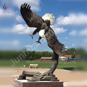 Scultura Moderna di Grande <span class=keywords><strong>Aquila</strong></span> Calva in Bronzo con <span class=keywords><strong>Ali</strong></span> Aperte per Esterni - Product Image 4