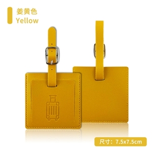 Étiquette à bagages en cuir PU multicolore, style tendance, imprimée en typographie, personnalisable avec logo, carte d'embarquement - Product Image 5