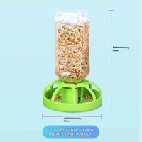 Mangeoire et abreuvoir automatiques pour poulets, grande capacité, pour cailles, poussins, reptiles et tortues, avec bac à nourriture et eau anti-pollution