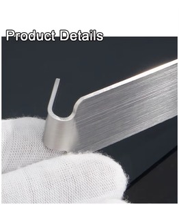 Colgador de toallas y ropa de acero inoxidable sin perforaciones para puerta de baño, gancho para puerta - Product Image 5