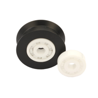 Roue à rouleaux en Delrin usinée CNC de précision sur mesure avec roulements en céramique ou hybrides pour muzzles de lance-pêche