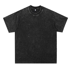 Custom <b>Y2k</b> Oversized Knitted Print Breathable 100% Cotton Hip Hop T-<b>Shirts</b> Washed Vintage Streetwear Short Sleeve Customized - Product Image 1