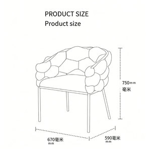 Sillón de Diseño Moderno y Lujoso para Sala de Estar, Muebles para el Hogar, Sofá con Base de Metal, Silla de Terciopelo - Product Image 4