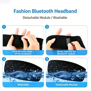 หูฟังบลูทูธไร้สายแบบคาดศีรษะสำหรับนอนหลับและออกกำลังกาย พร้อมลำโพงสเตอริโอ HD บางเฉียบ - Product Image 4