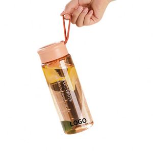 New <b>Clear</b> <b>Water</b> Custom Logo Transparent Green Color Pc Plastic Drink <b>Bottle</b> With Cap - Product Image 2
