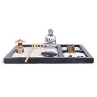 Jardin zen en résine personnalisé, nouveau, pour la décoration de la maison, cadeaux, accessoires artisanaux, mini jardin zen de forme rectangulaire pour bureau intérieur