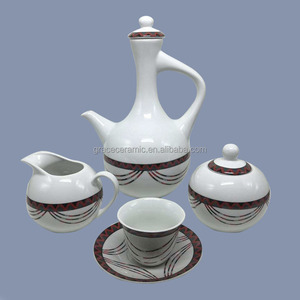 Porcelana fina de cerámica, juego de café tradicional etíope con personalizado, Rekebot <span class=keywords><strong>Habesha</strong></span>, 23 Uds., 17 Uds. - Product Image 5