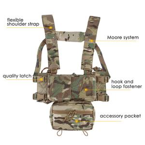 กระเป๋า MK4 Micro Gear Chest Rig สำหรับใส่แม็กกาซีน 5.56 พร้อมช่องใส่แผ่นเกราะ  แบบ Chaleco Tactico ลายพราง สำหรับการรบระยะใกล้ - Product Image 6