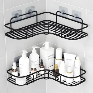 Pensile per doccia senza foratura a muro con contenitore in metallo per Organizer da bagno