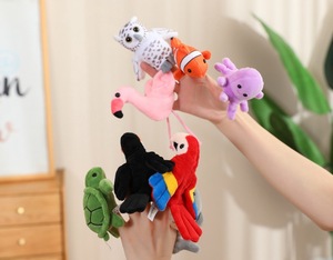 Vui nhỏ đồ chơi động vật sang trọng chim sinh vật biển sống động như thật búp bê ngón tay đặc biệt đồ chơi sang trọng cá mập ngón tay con rối - Product Image 4