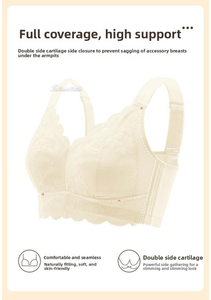 Sujetador de verano para mujer sin aros, de encaje, tejido liso, con copa 3/4, antideslizante, con tirantes ajustables, fino, para pechos grandes y pequeños - Product Image 2