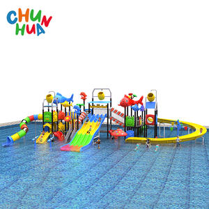 आउटडोर बच्चों पूल पानी स्प्रे प्लेग्राउंड प्लास्टिक स्लाइड बच्चों बगीचे पानी पार्क उपकरण - Product Image 5