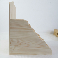 Étagère organisateur en bois à 5 niveaux, en pin massif, étagère d'escalier, support d'affichage pour cartes de vœux, étagère pour marque-pages, impressions d'art, magasins de détail