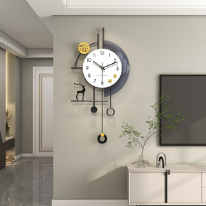 Orologio al quarzo con decorazione <span class=keywords><strong>di</strong></span> lusso <span class=keywords><strong>di</strong></span> grandi dimensioni <span class=keywords><strong>Design</strong></span> Art Deco motivo decorativo in metallo orologio da <span class=keywords><strong>parete</strong></span> - Product Image 3