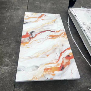 Planchas de pvc Placa rouleau de feuille pet marbre PANEL RIPADO album uv panneau mural décor intérieur tv fond - Product Image 5