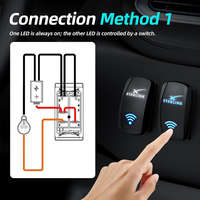 Interrupteur à bascule laser gravé Starlink SPST 5 broches marche/arrêt avec LED bleue 12V 20A 24V 10A pour voiture, bateau, marine, camping-car, camion