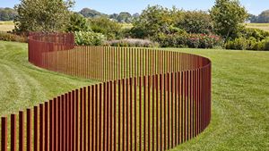 Pannelli per Recinzione da Esterno in Metallo Acciaio Corten Recinzione da Giardino con Pali a T Regolabili in Vendita - Product Image 5