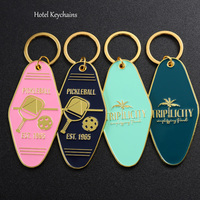 Porte-clés personnalisé avec logo, porte-clés promotionnel, porte-clés vintage style motel, porte-clés en métal doré, porte-clés en alliage de zinc, porte-clés d'hôtel