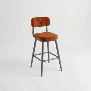 Taburete de Bar Moderno Tapizado en Terciopelo y Cuero PU, Patas de Metal, Alta Durabilidad, para Cocina, Hogar, Bar, Sala de Estar, Hotel, Comedor, Escuela - Product Image 1