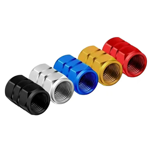 4 件装铝合金车轮轮胎气门防尘帽 自行车汽车卡车气门帽 - Product Image 1