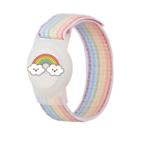 Sécurité Anti Perdu Global Locator Tracker Cartoon Nylon Toddler Bracelet Band pour Airtag Band