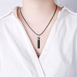 Pendentif cylindrique en jadéite naturelle, argent S925, UNISEXE, style chinois, cadeau tendance avec certificat d'évaluation D068 - Product Image 4