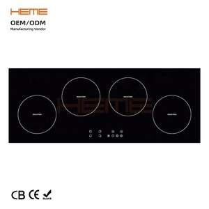 Electrodomésticos, Placa de Cocción Integrada de Vidrio con 4 Quemadores, Control Táctil por Sensor de Inducción - Product Image 1