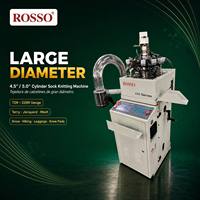 Machine à fabriquer des chaussettes ROSSO automatique de grand diamètre 4,5-5 pouces