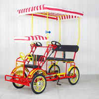 Moteur de moyeu OEM 1500w 60v 32ah assistance électrique 4 personnes vélo électrique à quatre roues Surrey avec auvent quadricycle 4 places avec assistance
