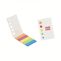 Blocs-notes écologiques à marque blanche Modèle NAT006 avec graines intégrées, papier plantable, onglets colorés, design pliable, fabriqué en Italie, pour le bureau