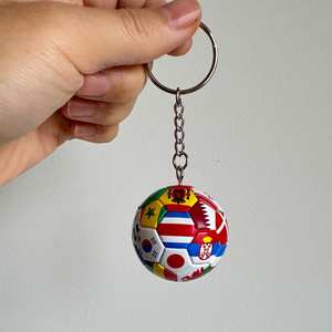 Porte-clés de football 3D en PVC, motif dessin animé Coupe du Monde USA Canada 2026, souvenir créatif et culturel pour fans - Product Image 5