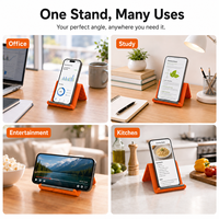 Support de téléphone portable en silicone flexible et pliable, multi-angles, universel, support paresseux portable, support de bureau réglable et enroulable