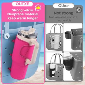Portavasos Bogg Bag para bebidas Stanley de 40/30 oz con bolsillo para teléfono y gancho para llaves, compatible con bolsos de playa Simply Southern Simple Modern Tote. - Product Image 2