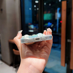 Coque transparente en époxy 3D <span class=keywords><strong>sirène</strong></span> étoile perle queue <span class=keywords><strong>de</strong></span> poisson pour iPhone 17 Pro Max, étui souple transparent à paillettes pour 16 Plus 14 13 12 11 15 - Product Image 4