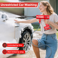 EAFC Cordless High Pressure Washer dengan Motor Tembaga Murni, Nozzle Putar, dan Semprotan Busa Multi-Mode untuk Kendaraan.