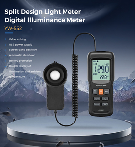 Medidor de <span class=keywords><strong>luminosidad</strong></span> digital YW-552, medidor de <span class=keywords><strong>luminosidad</strong></span>, probador de brillo de luz, detector de iluminación, pantalla LCD de 200000 lux - Product Image 6