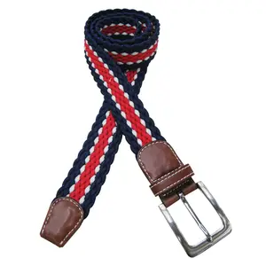 Elastic Men Popular Braided Style Nylon Belts