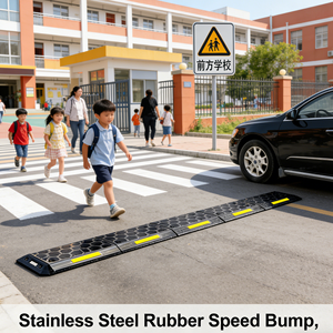 Reductor de Velocidad de Concreto y Metal de Alta Resistencia para Control de Tráfico Industrial en Carreteras y Estacionamientos - Product Image 1