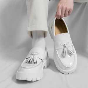 รองเท้าหนังผู้ชายสไตล์เกาหลีแบบสวมพื้นสูงสไตล์อังกฤษรองเท้าแฟชั่นแนวธุรกิจลำลองสำหรับนักธุรกิจ - Product Image 2